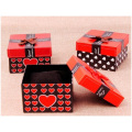 Earrings Box for Jewelry Packing Box, Red Heart Paper Box